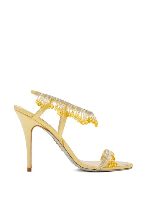 René Caovilla Jahanara beaded heeled sandals - Yellow - zdjęcie produktu nr 1