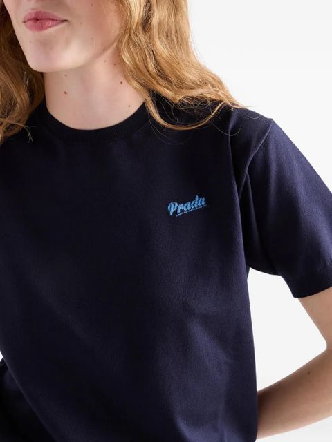 Prada silk crew-neck sweater - Blue