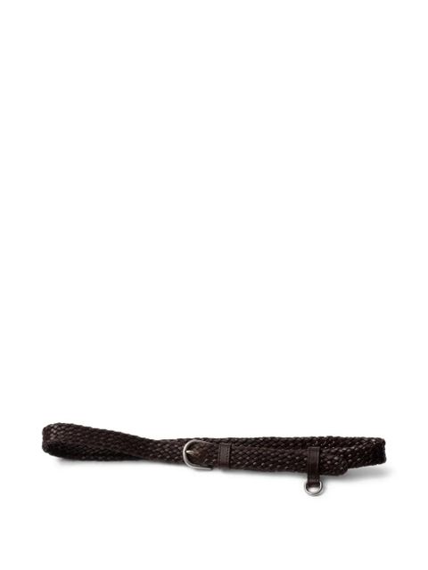 Prada braided leather belt - Brown - zdjęcie produktu nr 1
