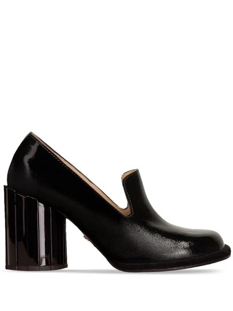 AMI Paris round heel patent-leather loafers - Black - zdjęcie produktu nr 1