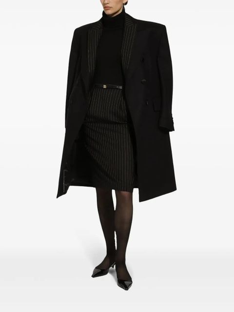 Dolce & Gabbana pinstripe-pattern wool skirt - Black - zdjęcie produktu nr 2