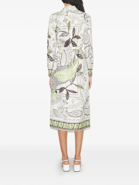 Tory Burch printed silk shirtdress - Neutrals