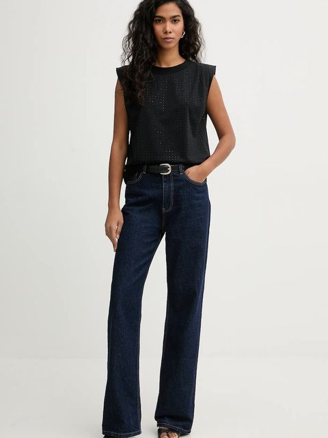 Patrizia Pepe top bawełniany kolor czarny 8M1801 J388 - zdjęcie produktu nr 2