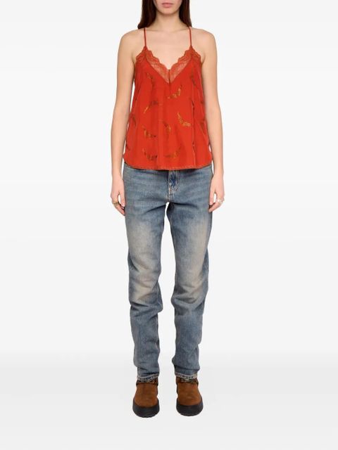 Zadig&Voltaire Christy lace strass top - Orange - zdjęcie produktu nr 2