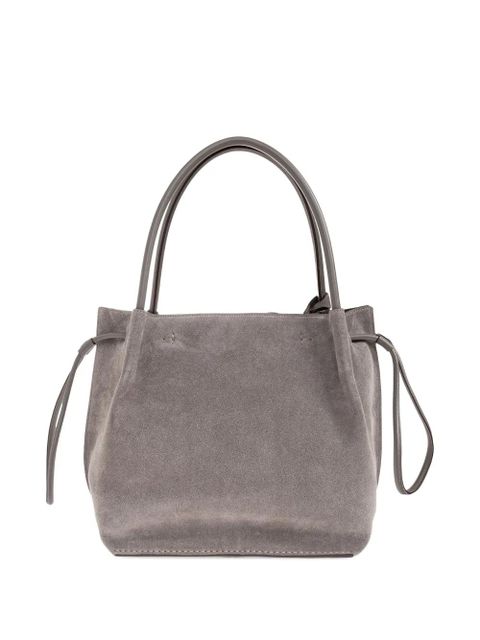 Tod's drawstring suede tote bag - Grey