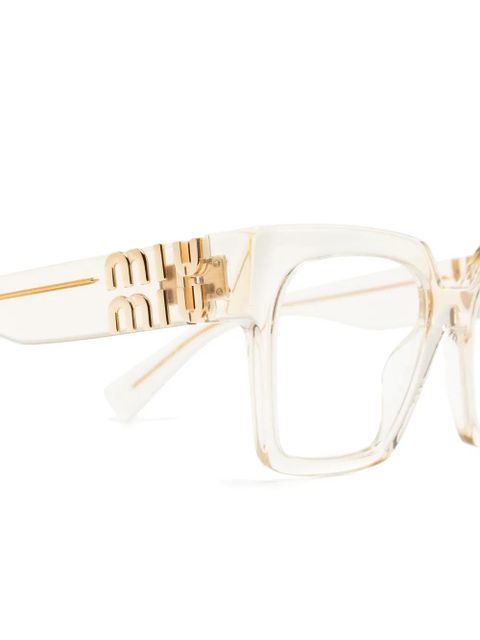 Miu Miu Eyewear transparent square-frame glasses - Neutrals