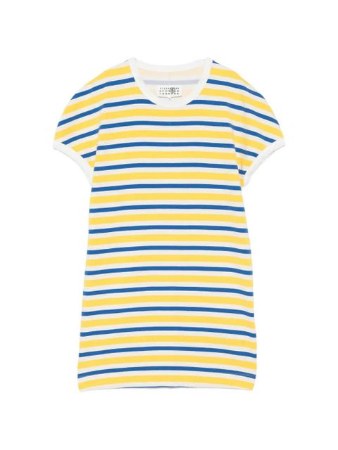 MM6 Maison Margiela striped short-sleeve dress - Yellow - zdjęcie produktu nr 1