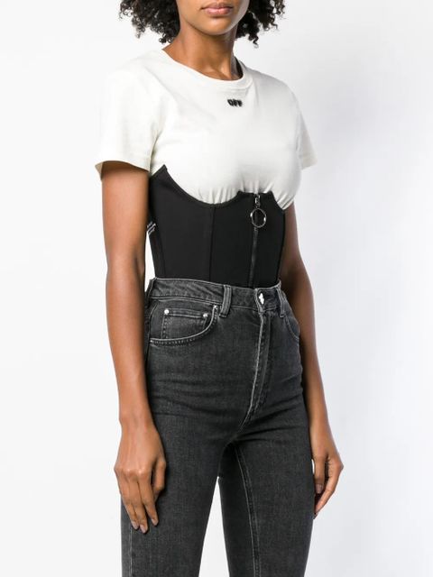 Off-White cupless corset top - Black