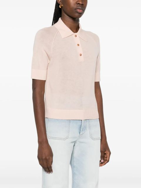 Victoria Beckham buttoned polo top - Pink - zdjęcie produktu nr 2