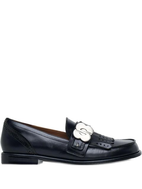 SHUSHU/TONG flower square-toe loafers - Black - zdjęcie produktu nr 1
