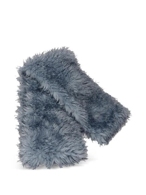 GANNI long pile alternative fur scarf - Grey - zdjęcie produktu nr 1