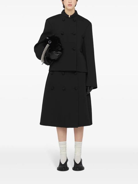 Jil Sander A-line decorative-buttons skirt - Black - zdjęcie produktu nr 2