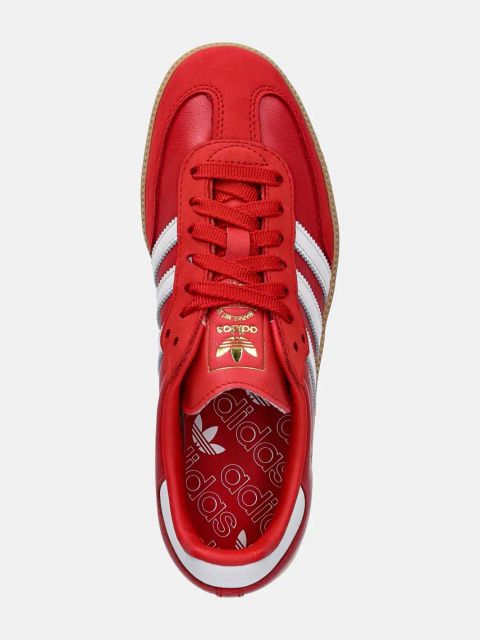 adidas Originals sneakersy skórzane Samba OG W kolor czerwony IE6524