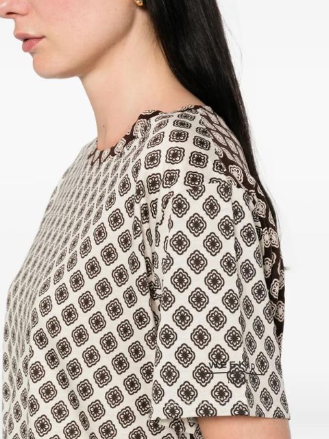 Weekend Max Mara Wkdbussola patterned T-shirt - Neutrals