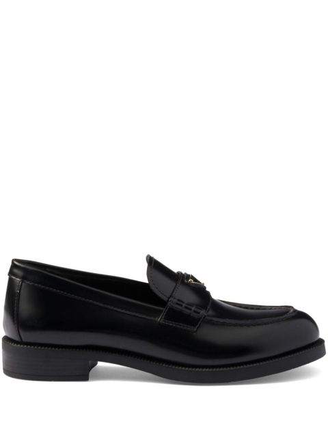 Prada brushed leather loafers - Black - zdjęcie produktu nr 1