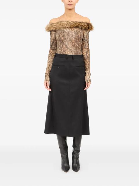 MM6 Maison Margiela virgin wool-blend skirt - Black