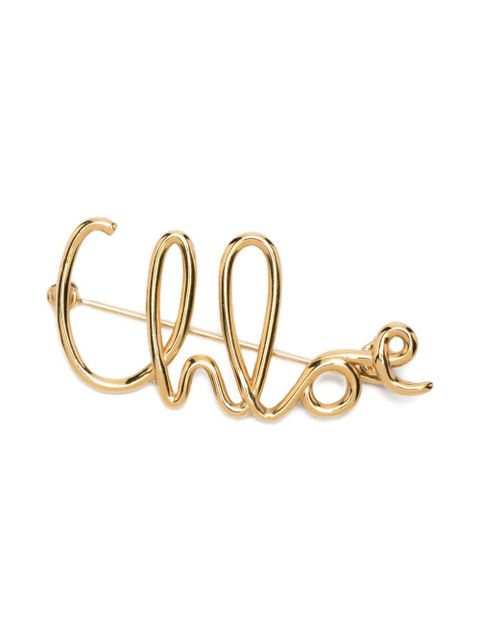 Chloé logo brooch - Gold - zdjęcie produktu nr 1
