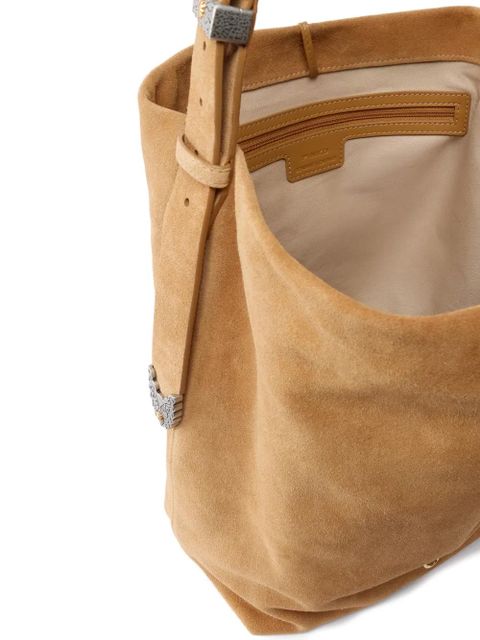 PINKO buckle lambskin shoulder bag - Neutrals