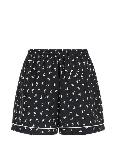 Moschino elastic waistband print shorts - Black - zdjęcie produktu nr 2