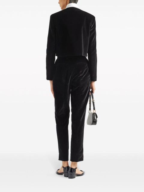 Prada velvet straight-leg trousers - Black - zdjęcie produktu nr 2