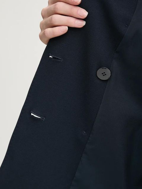 Marella marynarka BAIOCCO kolor granatowy dwurzędowa gładka 2513911024200