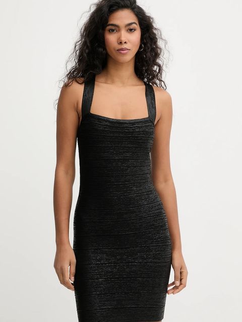 Herve Leger sukienka Imani kolor czarny mini dopasowana HFL8549933 - zdjęcie produktu nr 1