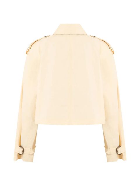 Burberry buttoned cropped blazer - Neutrals - zdjęcie produktu nr 2
