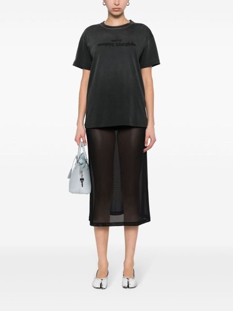 Maison Margiela Reverse logo-print cotton T-shirt - Black