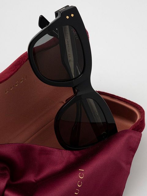 Gucci okulary przeciwsłoneczne damskie kolor czarny GG1082S