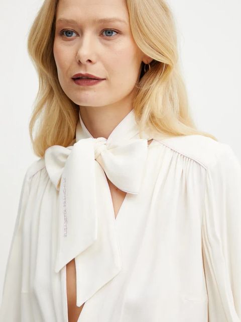 Elisabetta Franchi sukienka kolor beżowy mini dopasowana AB77151E2