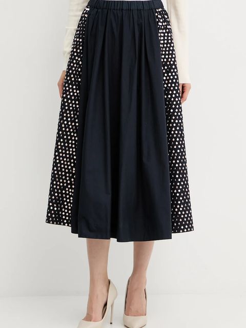 Forte Forte spódnica bawełniana kolor granatowy maxi rozkloszowana 14114.my.skirt - zdjęcie produktu nr 1