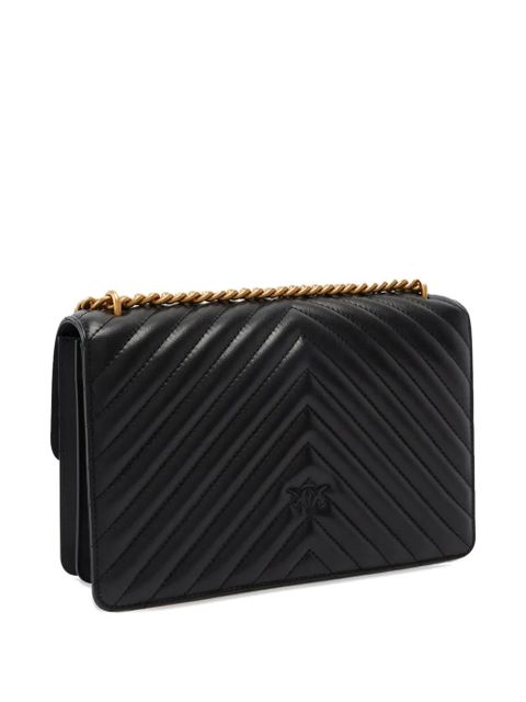 PINKO quilted chevron love bag - Black