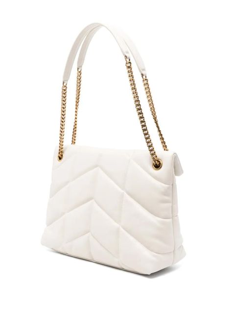 Saint Laurent medium Loulou Puffer shoulder bag - White