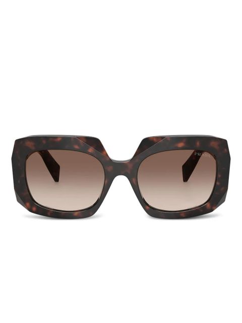 Prada Eyewear Symbole oversized-frame sunglasses - Brown - zdjęcie produktu nr 1