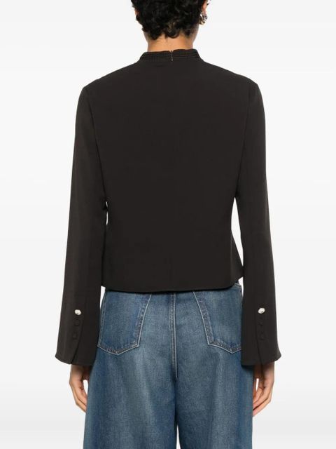 PINKO Bucatini flared-sleeve blouse - Brown