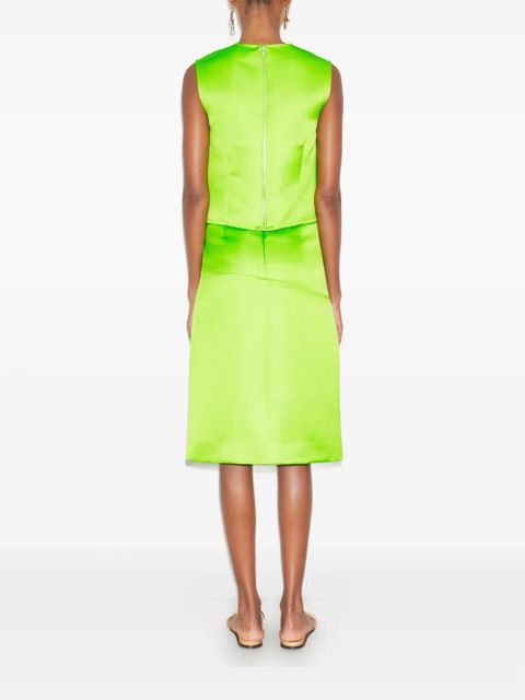 Tory Burch satin midi skirt - Green