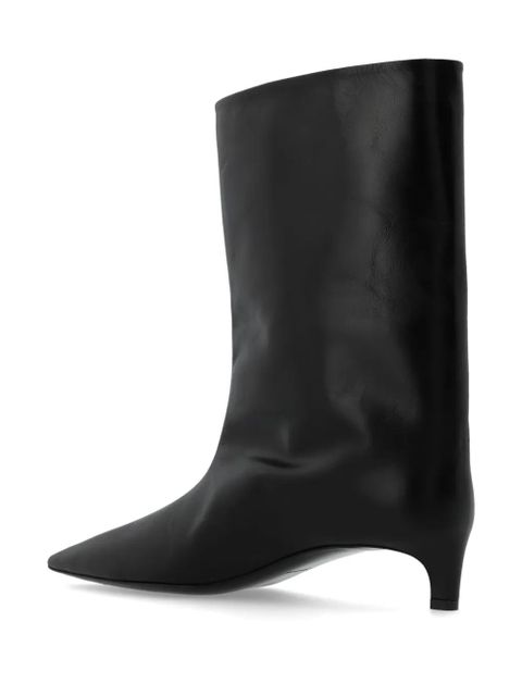Jil Sander pointed-toe leather boots - Black - zdjęcie produktu nr 2