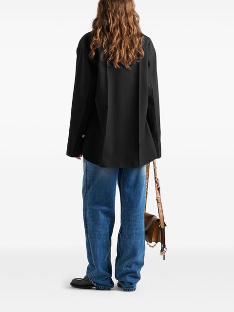 Prada wool gabardine coat - Black