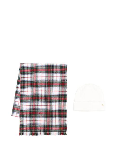 Lauren Ralph Lauren tartan scarf and hat set - White - zdjęcie produktu nr 1