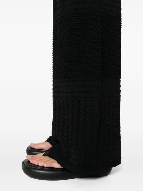 TWINSET pointelle-knit palazzo pants - Black