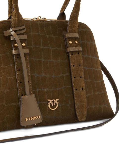 PINKO crocodile-effect shoulder bag - Green