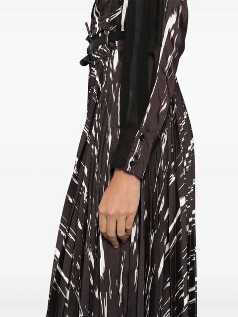 3.1 Phillip Lim all-over graphic print dress - Brown