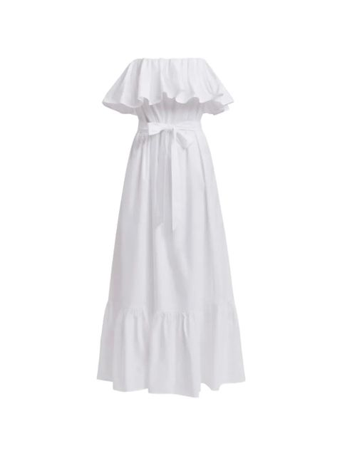 Essentiel Antwerp ruffled-hem belted maxi dress - White - zdjęcie produktu nr 1