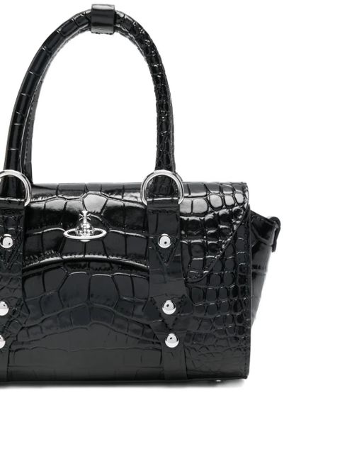 Vivienne Westwood Bettina orb-plaque embossed satchel - Black