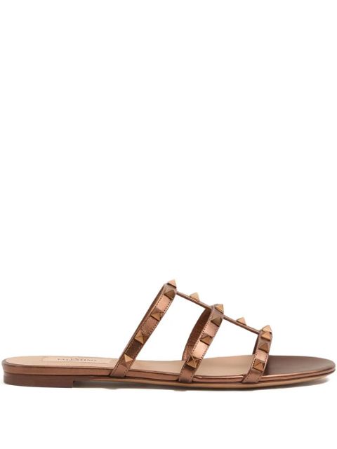 Valentino Garavani rockstud-embellished leather sandals - Brown - zdjęcie produktu nr 1