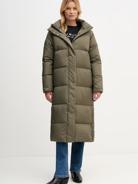 Tommy Hilfiger kurtka puchowa kolor zielony zimowa WW0WW46536 - zdjęcie produktu nr 1