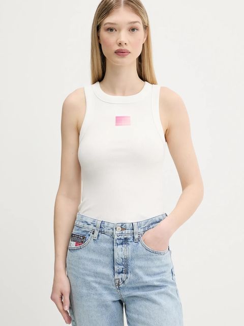 Tommy Jeans top kolor biały DW0DW20920 - zdjęcie produktu nr 1