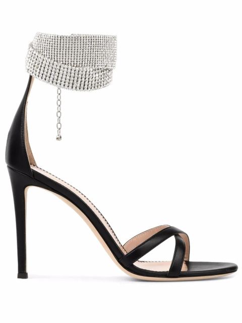 Giuseppe Zanotti Janell crystal ankle-strap sandals - Black - zdjęcie produktu nr 1