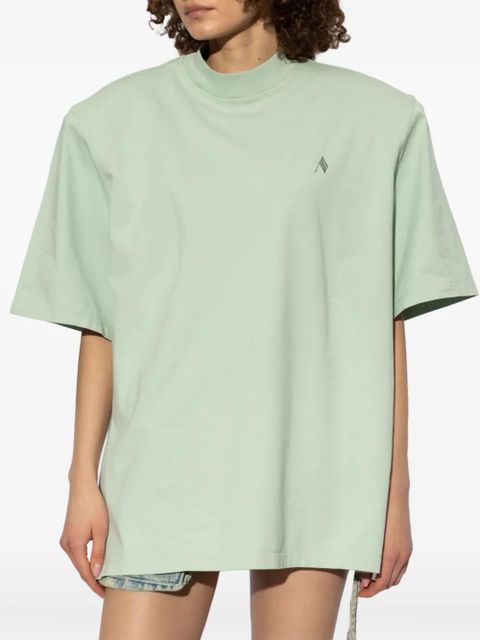 The Attico logo-embroidered T-shirt - Green