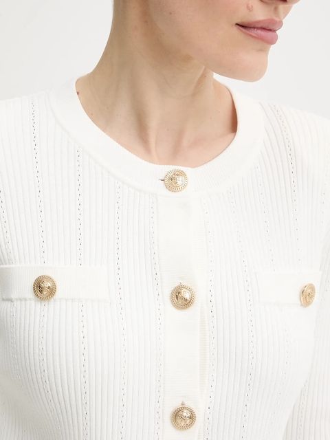 Guess kardigan EMMIE damski kolor biały lekki W5YR09 Z0130